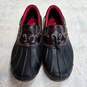 Sperry Black and Brown Boat Shoes with Waterproof Design